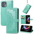 Flip case for Motorola Edge 20 Lite, Mandala, green