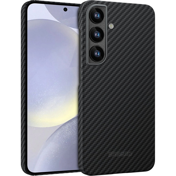 Case for Samsung Galaxy S24, ERBORD Full Kevlar, for MagSafe, black