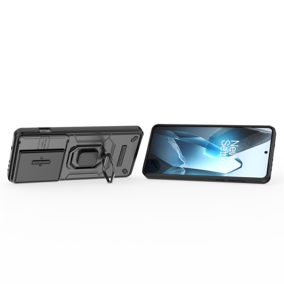 Case for OnePlus 13, KickStand Camera Lens, black