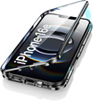 Case for iPhone 16E, Magnetic Dual Glass, black