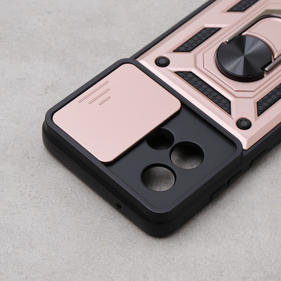 Case for Motorola Moto G84 5G, CamShield Slide, pink rose gold