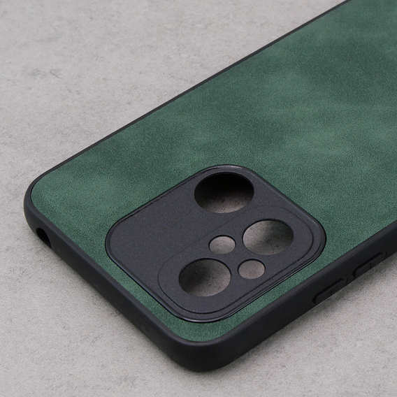 Case for Xiaomi Redmi 12C, ERBORD Business, with metal plate for car mounts, green