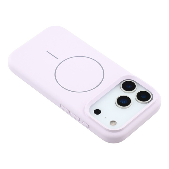 Silicone case for iPhone 17 Pro Max, for MagSafe, anti-shock, purple