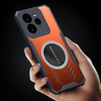 Case for Realme GT 7 Pro, with magnetic sheet, transparent / black