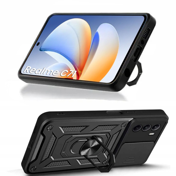 Case for Realme C71, CamShield Slide, black