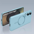 Case for Samsung Galaxy S25 Edge, ColorMag, for MagSafe, blue + 9H tempered glass