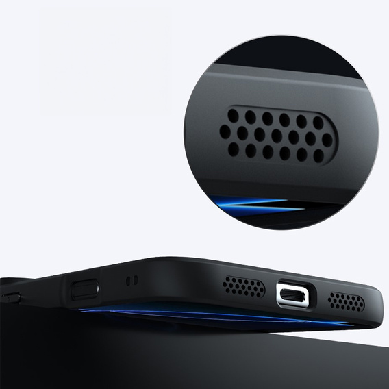 Matte sleeve for iPhone Air, for MagSafe, with camera protection, black