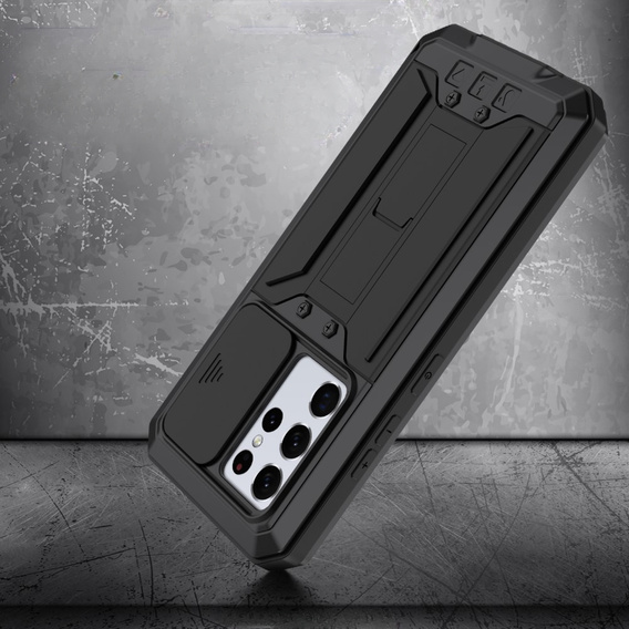 Case for Samsung Galaxy S21 Ultra, R-JUST CamShield Slide, armoured, black