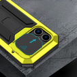 Case for iPhone 14 Pro, R-JUST CamShield Slide, armoured, yellow / black