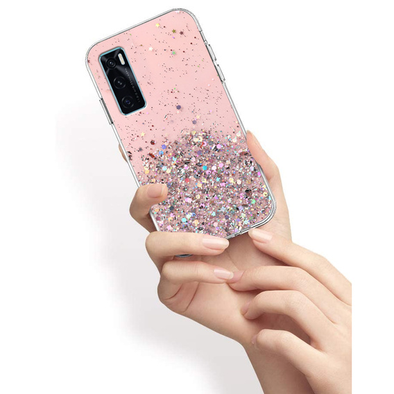 Case for Vivo S7E/ Y73S/ Y70/ V20 SE, Glittery, pink