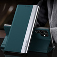 Flip case for Samsung Galaxy S23 Ultra, Side Magnetic, green