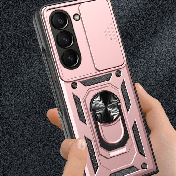 Case for Samsung Galaxy Z Fold5 5G, CamShield Slide, pink rose gold