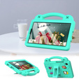 Children's case for Samsung Galaxy Tab A11 / A9, Cute Patterns, with stand, green