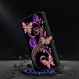 Flip case for Xiaomi Redmi Note 12 4G, Wallet, flowers & butterfly, white
