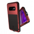 Love Mei Case for Samsung Galaxy S10+ Plus, armored with glass, red