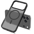 Matt Case for iPhone 17 Pro Max, for MagSafe, translucent black