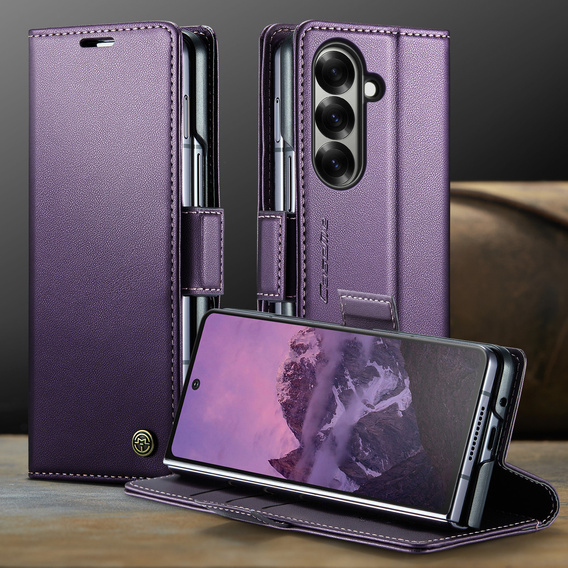 CASEME Litchi Wallet flip case for Samsung Galaxy Z Fold7 5G
