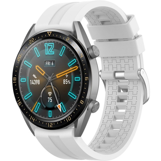 22mm Silicone strap with buckle for Huawei Watch GT / Watch GT2 - White