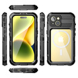 IP68 Waterproof Case for iPhone 15, SHELLBOX MagSafe, black