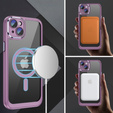 Case for iPhone 15 Plus, ERBORD Impact Guard, MagSafe, purple