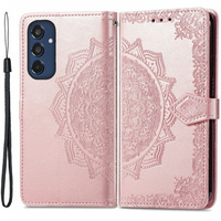 Flip case for Samsung Galaxy M35, Mandala, pink rose gold