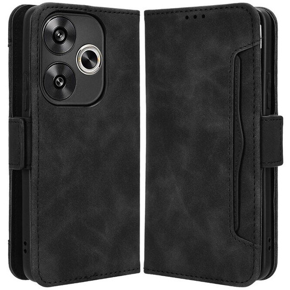 Flip case for Xiaomi Poco F6, Card Slot, black