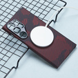 Case for Samsung Galaxy S24 Ultra, Aramid Fiber MagSafe, red