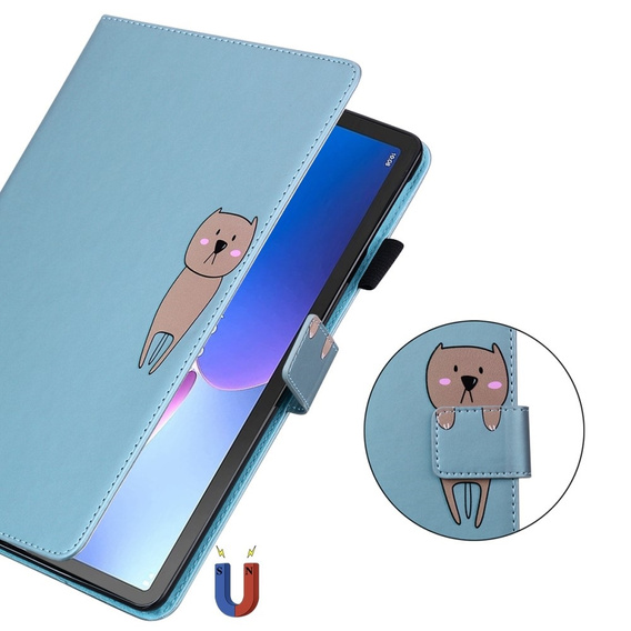 Case for Lenovo Tab M10 Plus 10.6 Gen 3, with flap, animal, blue
