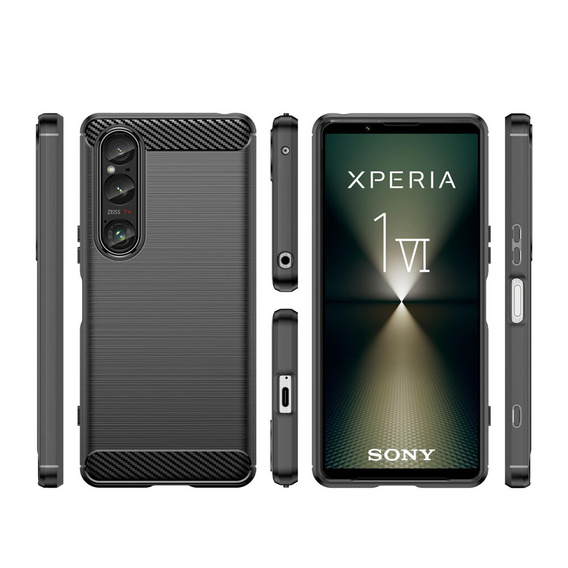 Case for Sony Xperia 1 VI, Carbon, black