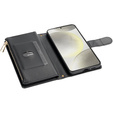 Flip case for Samsung Galaxy A56 5G, Rhombus Crossbody Leather, black