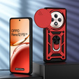 Case for Oppo Reno 12FS / 12F, CamShield Slide, red