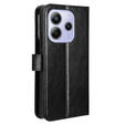 Flip case for Xiaomi Redmi Note 14 4G, Crazy Horse Wallet, black