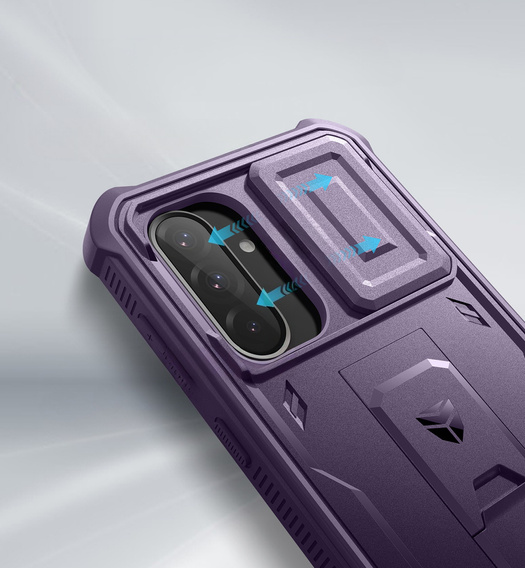 Armored case for Samsung Galaxy A36 5G, Dexnor Full Body (Two Frames), purple