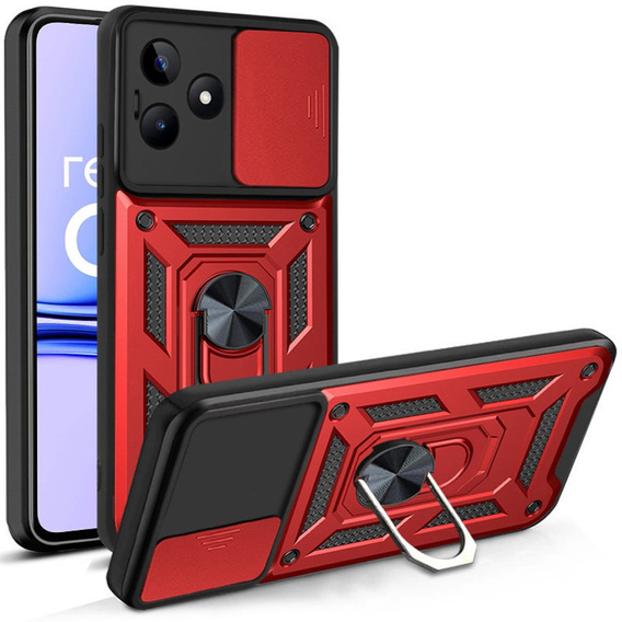 Case for Realme C53 4G, CamShield Slide, red