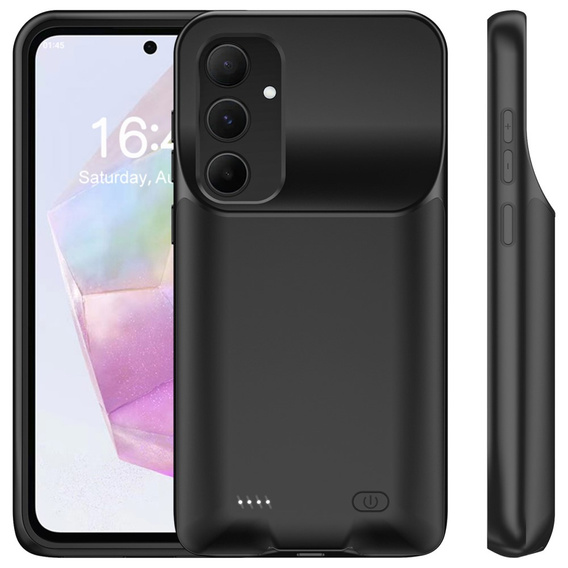 Case with 10000mAh Battery for Samsung Galaxy A55 5G, black