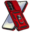 Armoured case with stand and lens cover for Samsung Galaxy S26 Plus, red