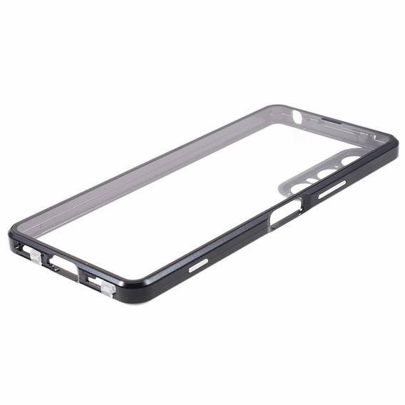 Case for Sony Xperia 1 V, Magnetic Dual Glass, black