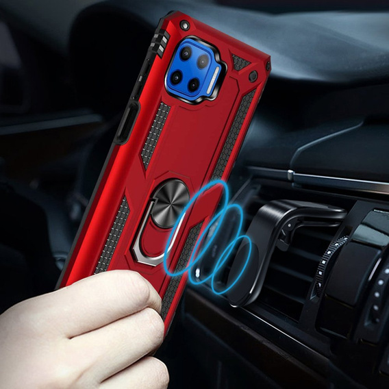 Armor Case for Motorola Moto G 5G Plus, Nox Case Ring, red