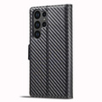 Flip case for Samsung Galaxy S23 Ultra, Carbon LC.IMEEKE, black