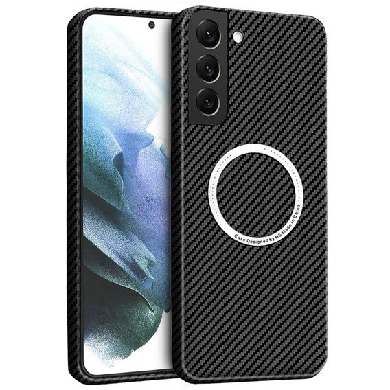 Case for Samsung Galaxy S22 Plus, Magsafe Slim Carbon, black
