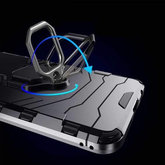Case for Realme 8 / 8 Pro, Kickstand Ring, black