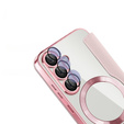 Flip case for Samsung Galaxy S25, RFID Wallet MagSafe CamShield, pink