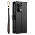 Flip case for Oppo Reno 13 5G, Wallet Zipper Pocket, black