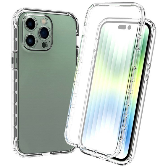 Case for iPhone 14 Pro, Shockproof, with film, transparent
