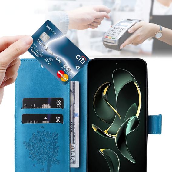 Flip case for Xiaomi 13T / 13T Pro, tree, blue