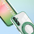 Magnetic Case for Samsung Galaxy A56, for MagSafe, green + 9H Glass