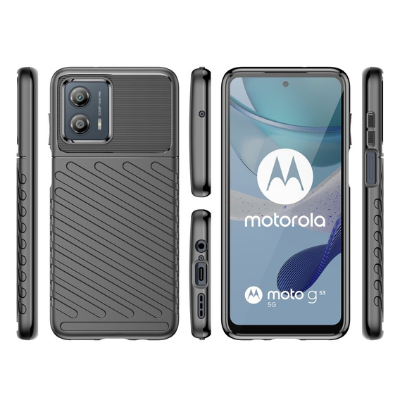 Case for Motorola Moto G53 5G, Thunder, black