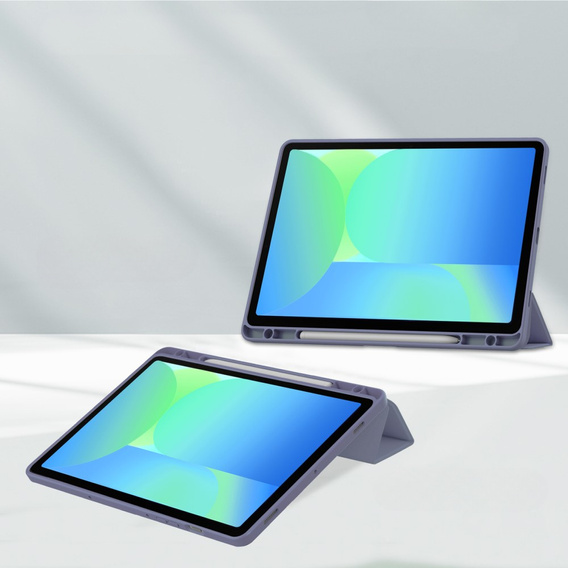 Case for Samsung Galaxy Tab S10 FE+ Plus, Smartcase Hybrid, with stylus space, purple