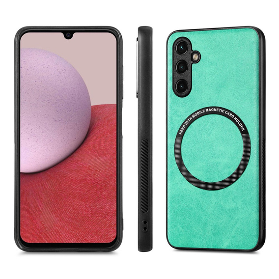 Case for Samsung Galaxy A14 5G, Leather Hybrid MagSafe, green