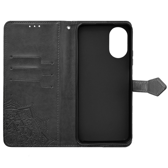 Flip case for Oppo A38 4G / Oppo A18 4G, Mandala, black